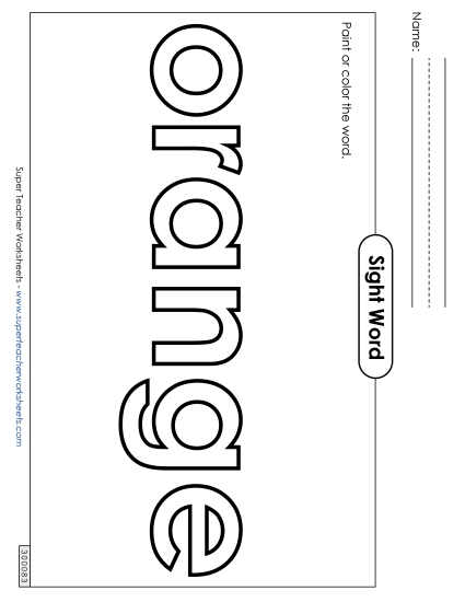 Paint or Color: Orange