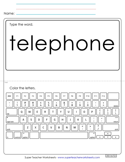 Type the Word: Telephone