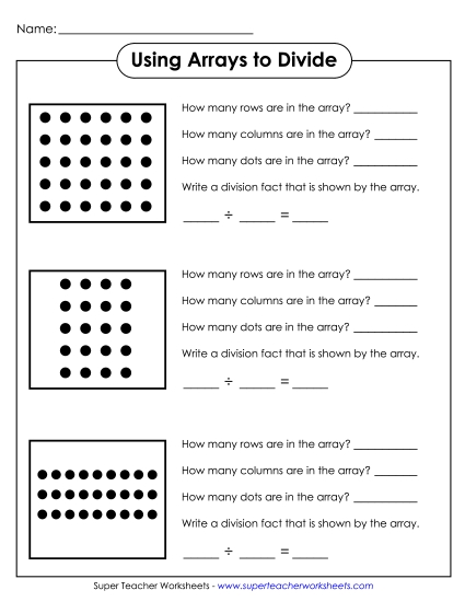 Using Arrays to Divide
