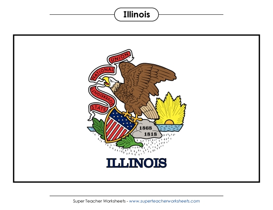 Illinois State Flag (Full-Color Version)