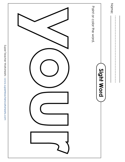 Paint or Color: Your