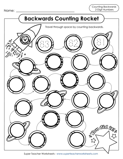 Backwards Counting Rocket<br>(From 83)