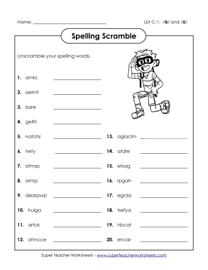 Unscramble the Letters (C-1)