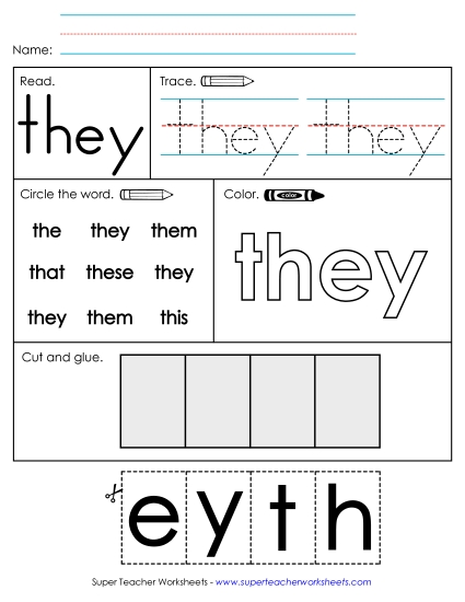 Worksheet 2: They