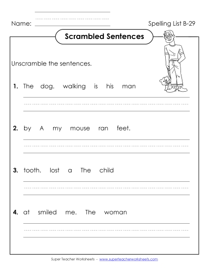 Scrambled Sentences (B-29)