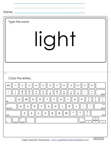 Type the Word: Light