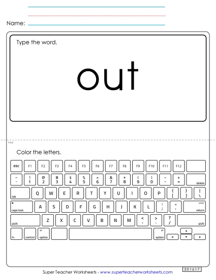 Type the Word: Out