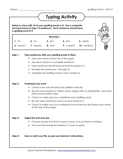 Typing Sentences (C-19)