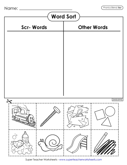Word Sort (Scr- Words)