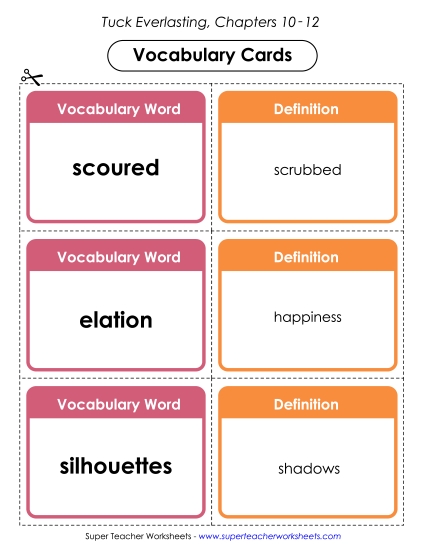 Vocab. Cards for Chapters 10-12