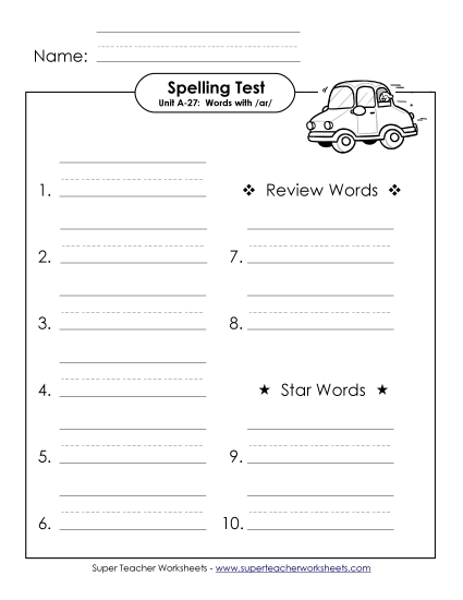 Spelling Test (A-27)