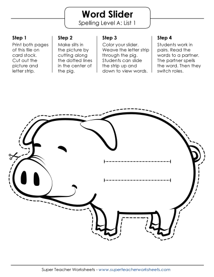 Spelling Lists and  Free Printable Worksheet