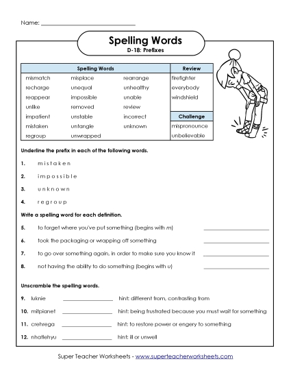Question Worksheet (D-18) 