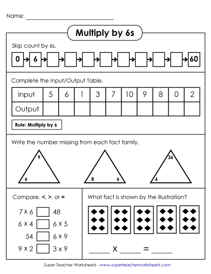 Learn to Multiply by 6s