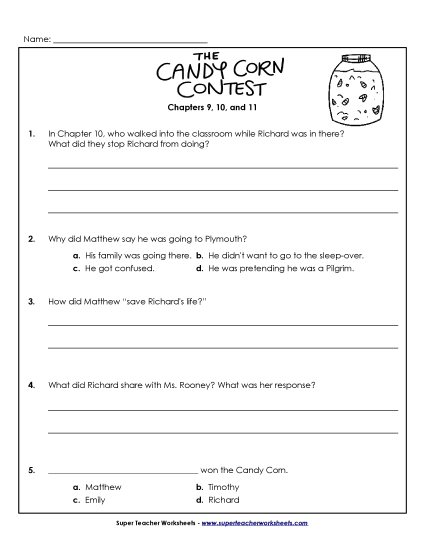 Questions for 9, 10, and 11