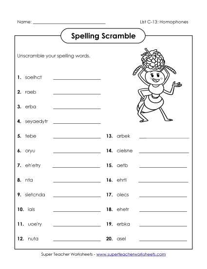 Word Scramble (C-13)
