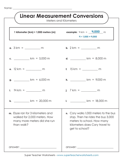 Basic Conversions (Meters and Kilometers)
