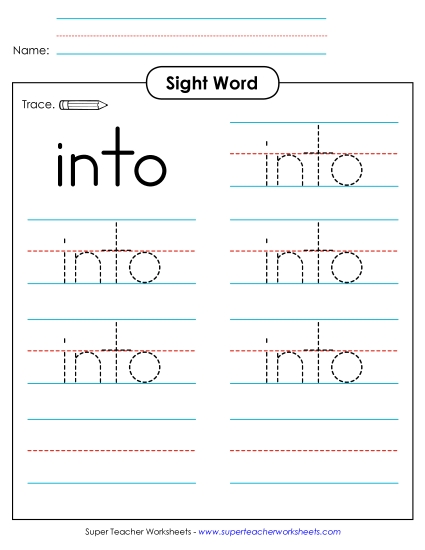 Trace the Word: Into