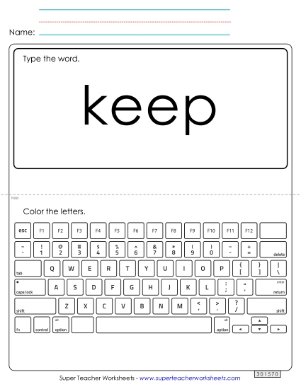 Type the Word: Keep