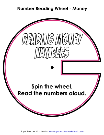 Reading Numbers Wheel - Money