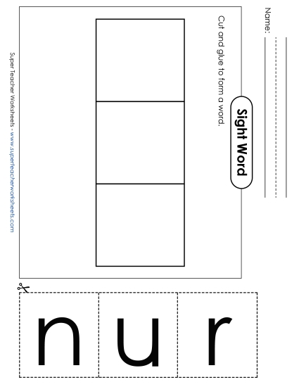 Large Cut-and-Glue: Run