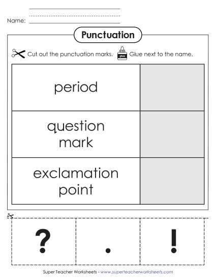 End Punctuation Cut & Paste