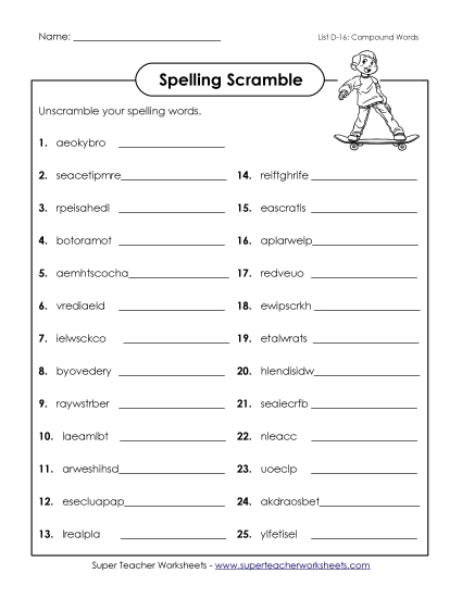 Word Scramble (D-16)