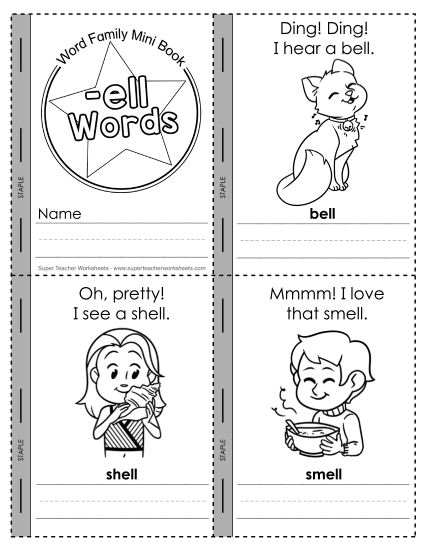 Mini-book: -ell Words