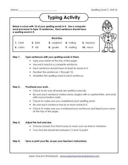 Typing Sentences (C-26) 