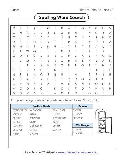 Word Search Puzzle (E-8)
