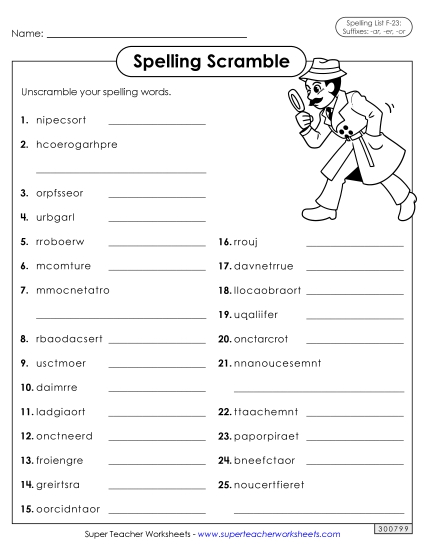 Word Scramble (F-23)