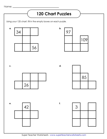 120 Chart Puzzle 1 (Basic)