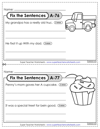 Fix the Sentences A-76 through A-80