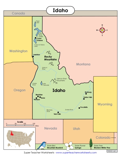Map of Idaho