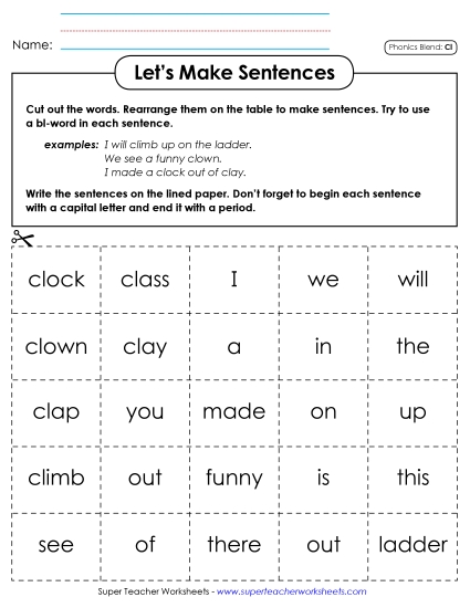 Let\'s Make Sentences (Cl-) 