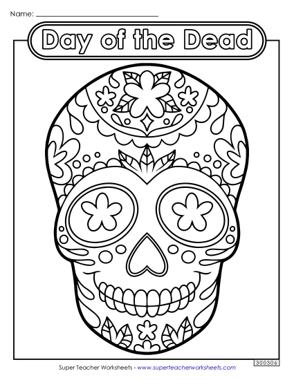 Skull Coloring Page