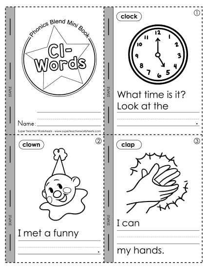 Mini-Book: Cl- Words