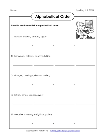 Alphabetical Order (C-28)