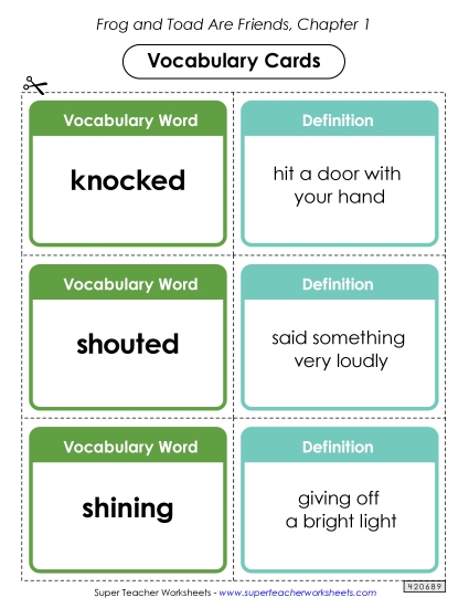 Vocabulary Cards for Chapter 1