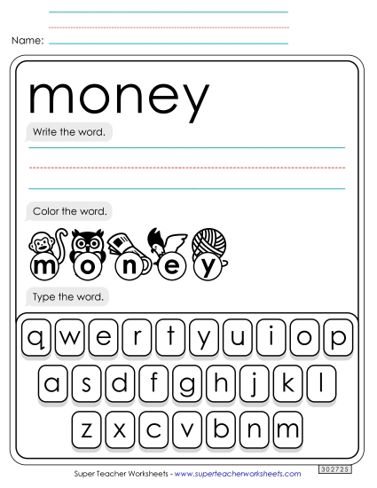 Write, Color, Type: Money