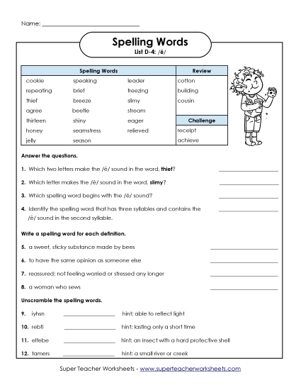 Questions Worksheet (D-4)