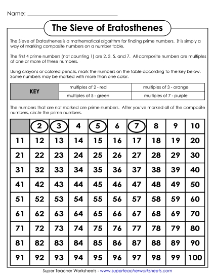  Sieve of Eratosthenes