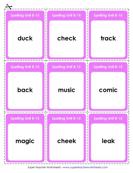 Flashcards (B-15)