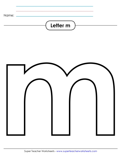 Outline - Lowercase m
