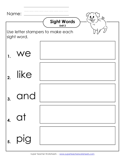 Letter Stampers (Unit 3)