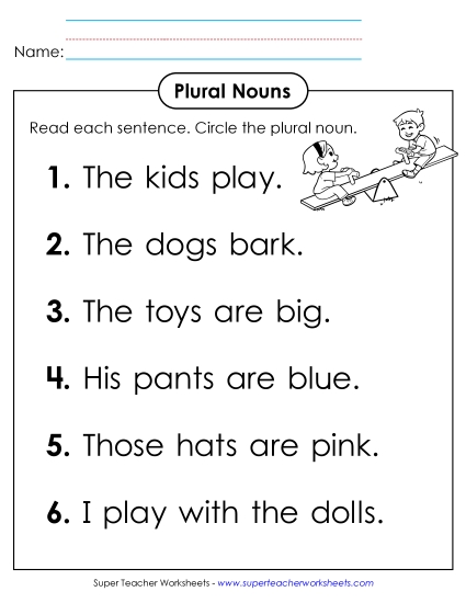 Identify Plural Nouns