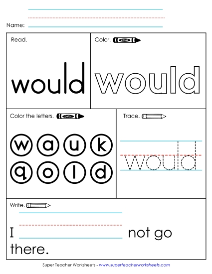 Worksheet 1: Would