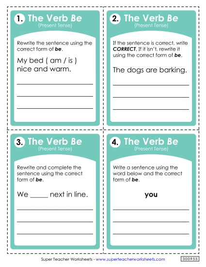 Verbs: <i>Be</i> Present Tense