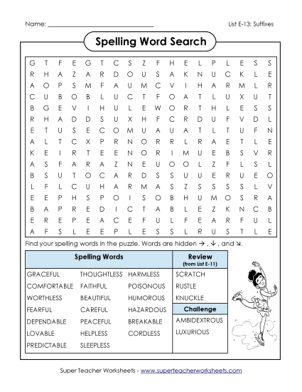 Word Search Puzzle (E-13)