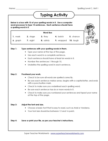 Typing Sentences (C-1) 